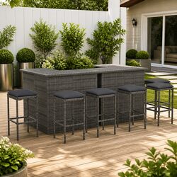 Transform Your Outdoor Space with This 8-Piece Bar Set