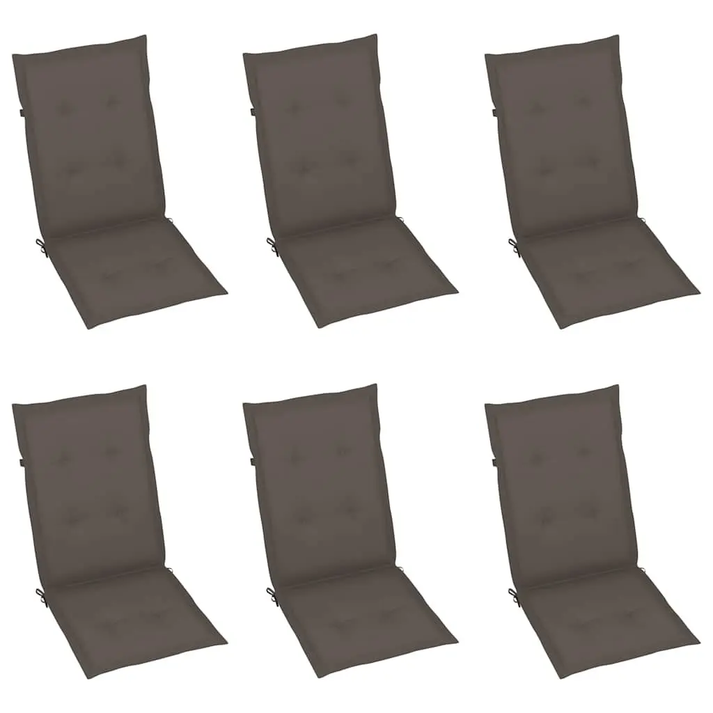 Outdoor Reclining Chairs Set 6 pcs Adjustable Backrest Solid Acacia Wood Garden