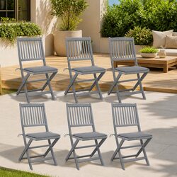Enhance Your Outdoor Space with 6 Folding Dining Chairs