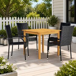 Enhance Your Outdoor Dining with a Black 5 Piece Set