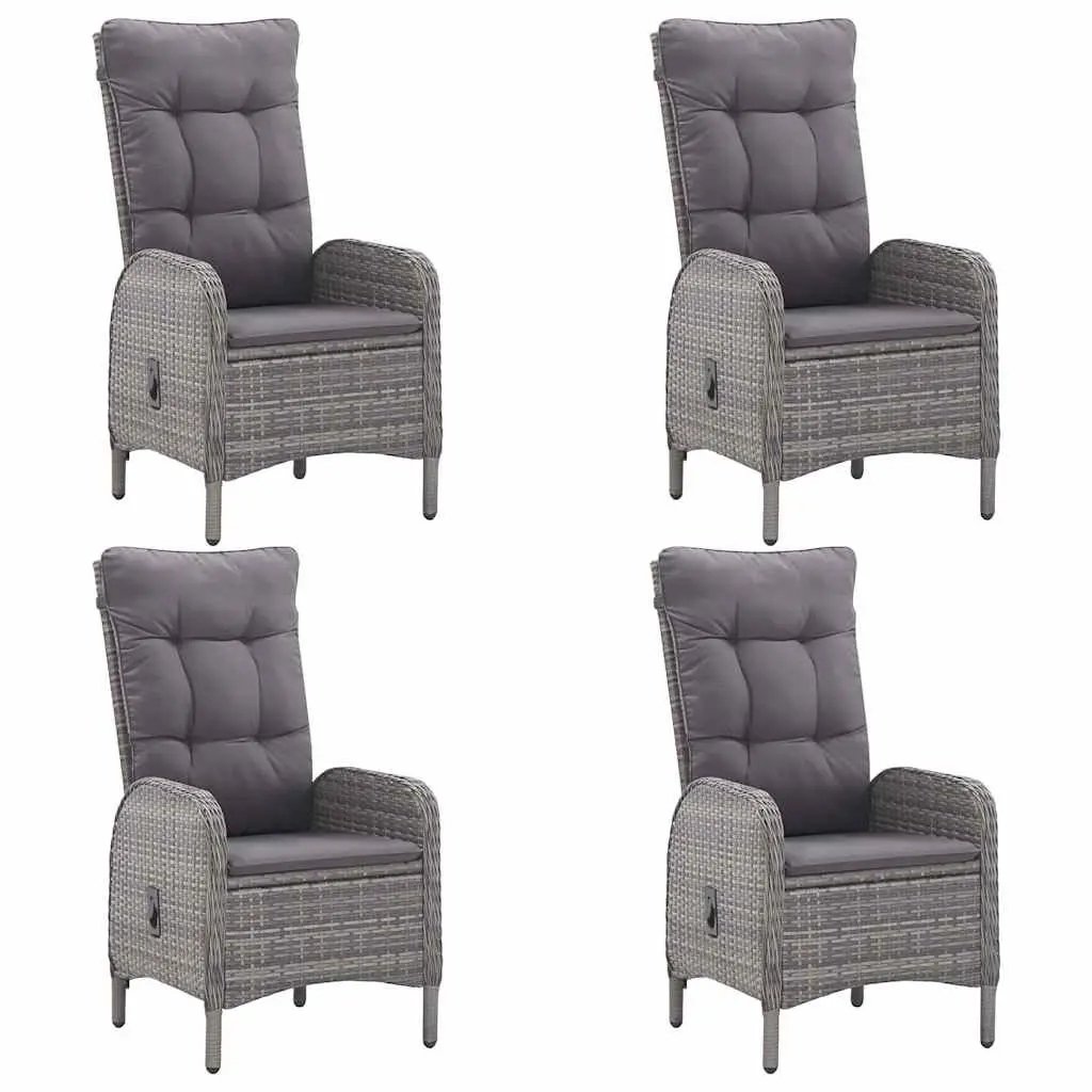 Garden Dining Set 5 Piece Grey Acacia Wood Table Weather Resistant Chairs