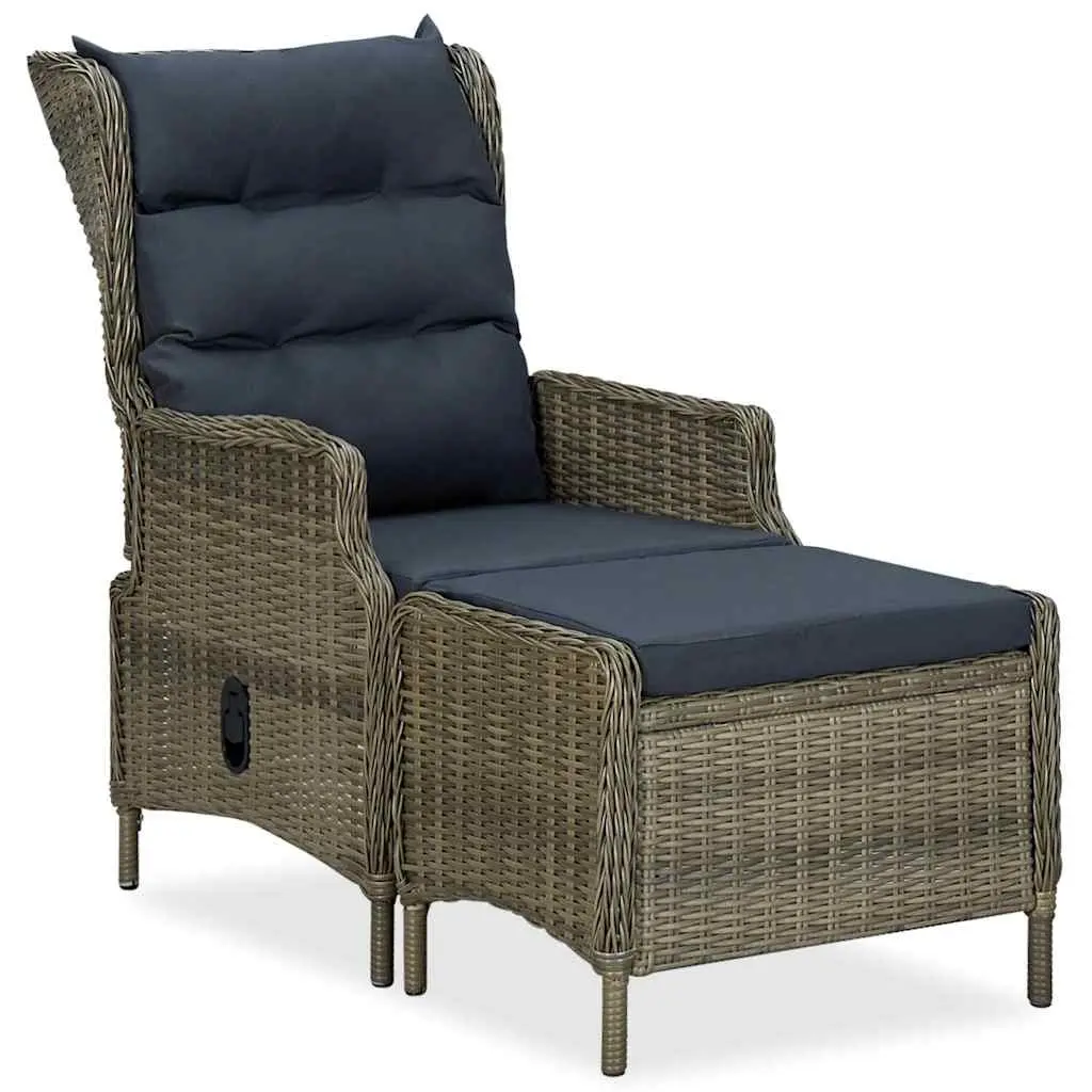 Garden Dining Set 7 Piece Outdoor Furniture Brown Acacia Wood Rattan Chairs Padded Cushions