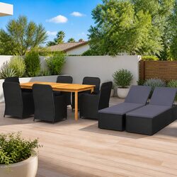 Enhance Your Outdoor Space with Our 9 Piece Dining Set