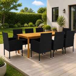 Stylish 9 Piece Garden Dining Set for Outdoor Spaces