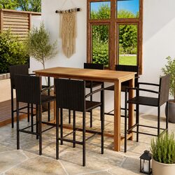Enhance Your Outdoor Space with 7 Piece Garden Bar Set