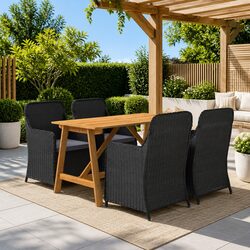 Enhance Your Outdoor Area with This 5-Piece Dining Set