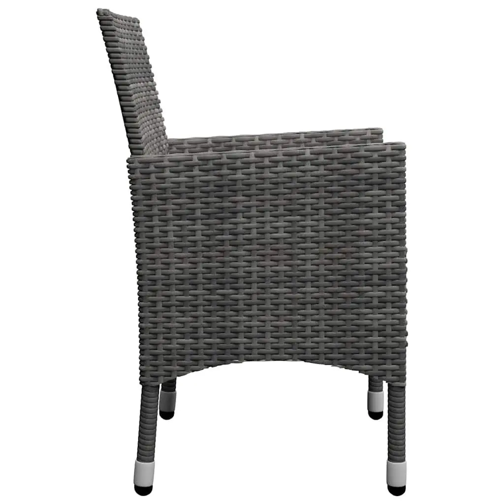 7 Piece Garden Dining Set Acacia Wood Table with Ergonomic Chairs Grey Outdoor Furniture