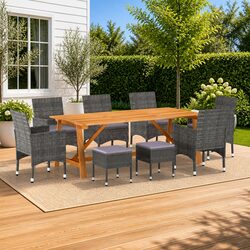Outdoor 9 Piece Dining Set: Perfect for Your Space
