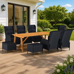 Transform Your Outdoor Space with a 9-Piece Garden Dining Set