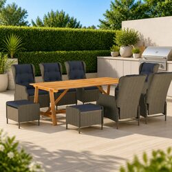 Enhance Your Outdoor Space with 9-Piece Dining Set