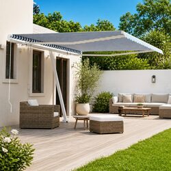 Versatile Outdoor Freestanding Retractable Awning 400x300cm