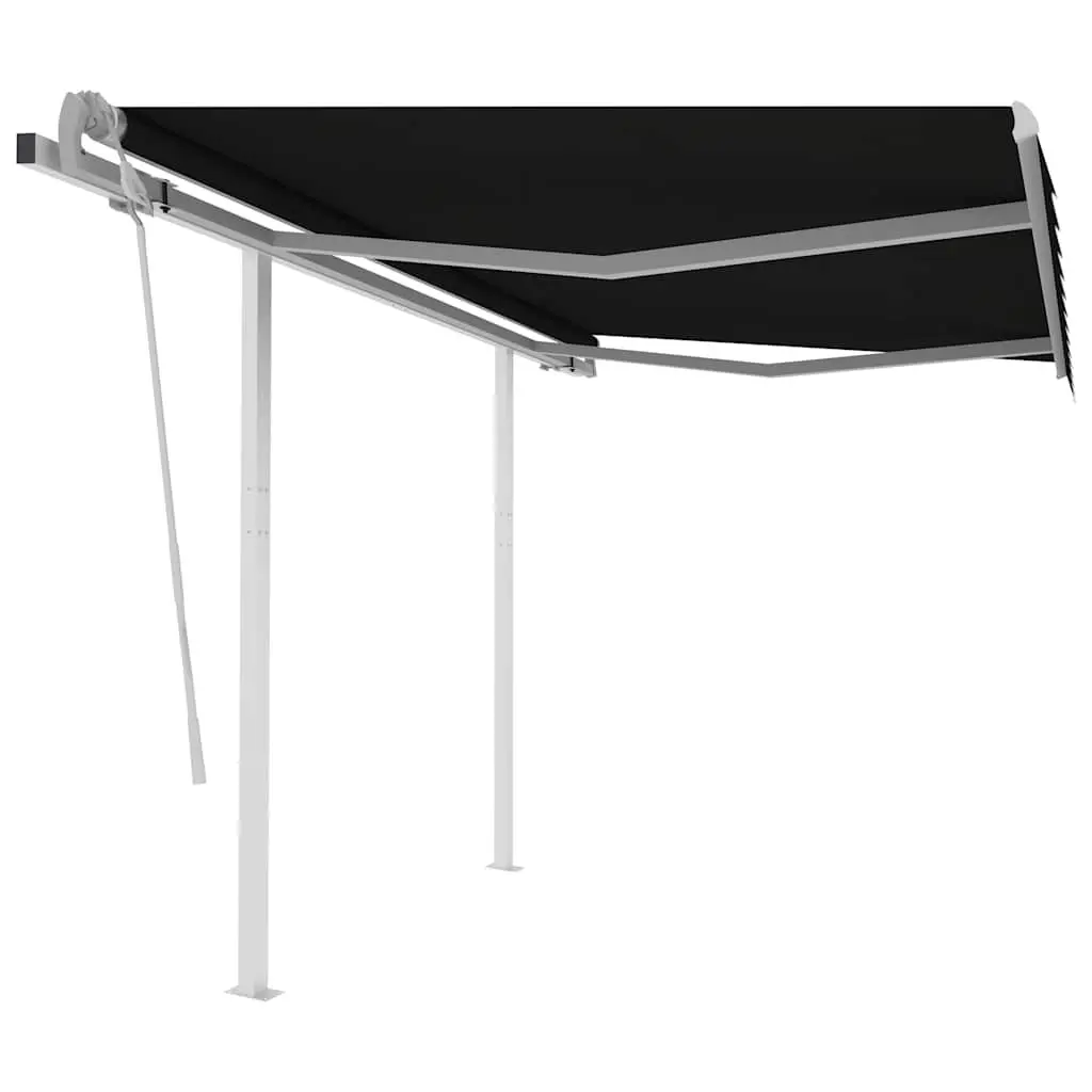 Manual Retractable Awning 3x2.5m Adjustable Frame Sun Shade Outdoor Canopy