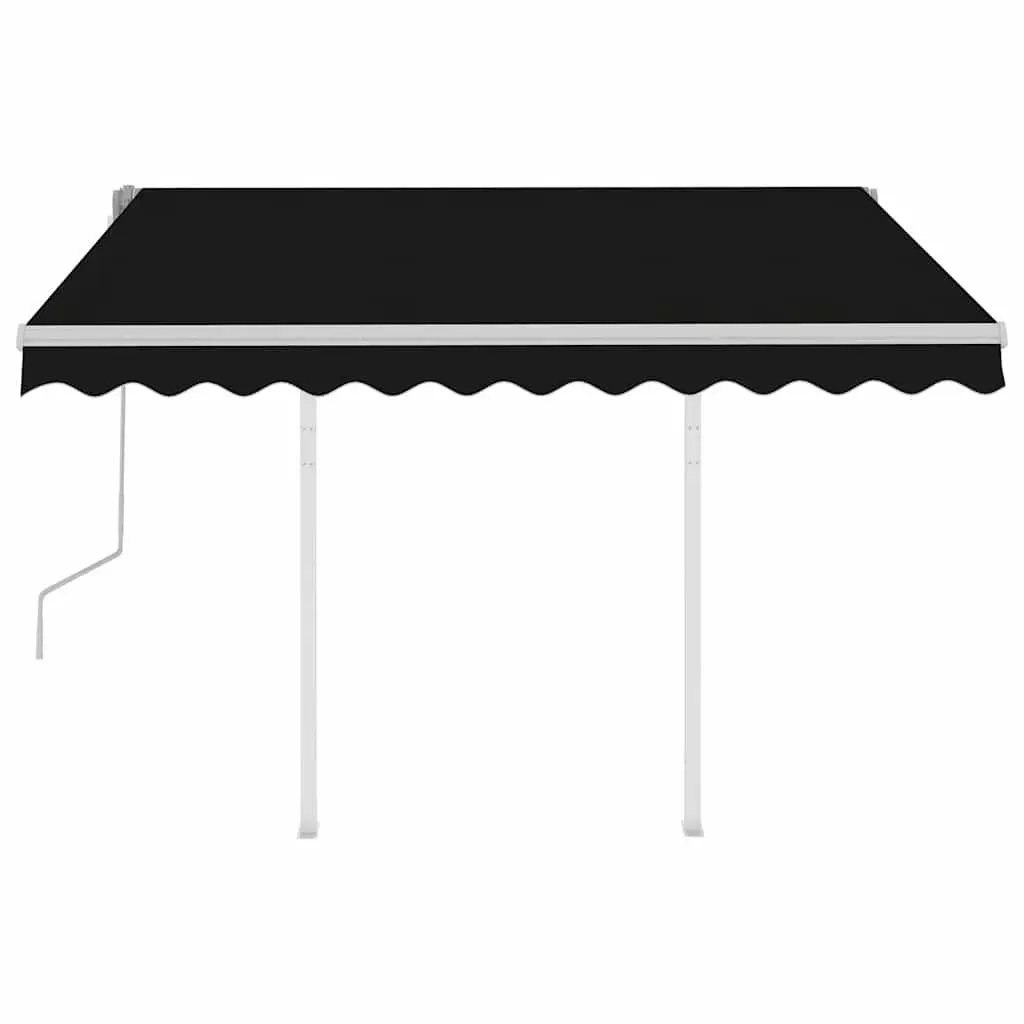 Manual Retractable Awning 3x2.5m Adjustable Frame Sun Shade Outdoor Canopy