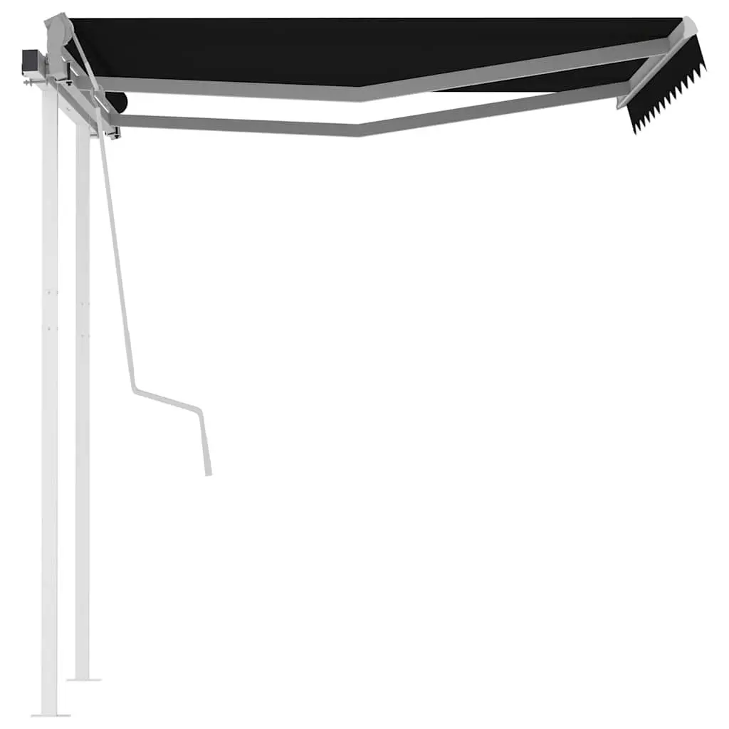 Manual Retractable Awning 3x2.5m Adjustable Frame Sun Shade Outdoor Canopy