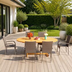 Enhance Your Outdoor Space with This 7 Piece Dining Set