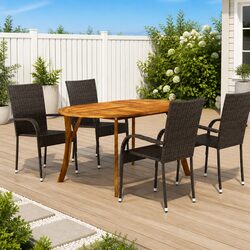 Stylish 5 Piece Outdoor Dining Set for Patios