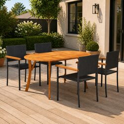Enhance Your Outdoor Space with 5-Piece Dining Set