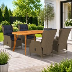 Elevate Your Outdoor Dining with 5-Piece Rattan Set