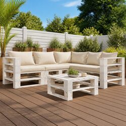 Outdoor Wooden Lounge Set for Cozy Gatherings