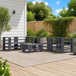 Enhance Your Outdoors with a 5 Piece Pallet Lounge Set