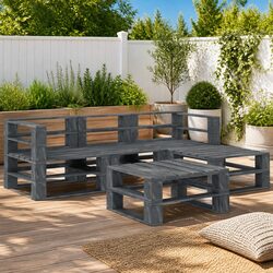 Outdoor 5-Piece Pallet Lounge Set for Relaxing Spaces