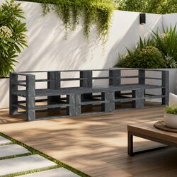 Enhance Your Outdoor Space with 4-Seater Pallet Sofa