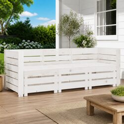 Enhance Your Outdoor Space with 3-Seater Pallet Sofa