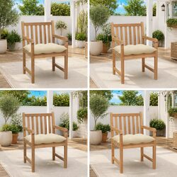Enhance Your Garden with 4 Teak Wood Chairs and Cushions