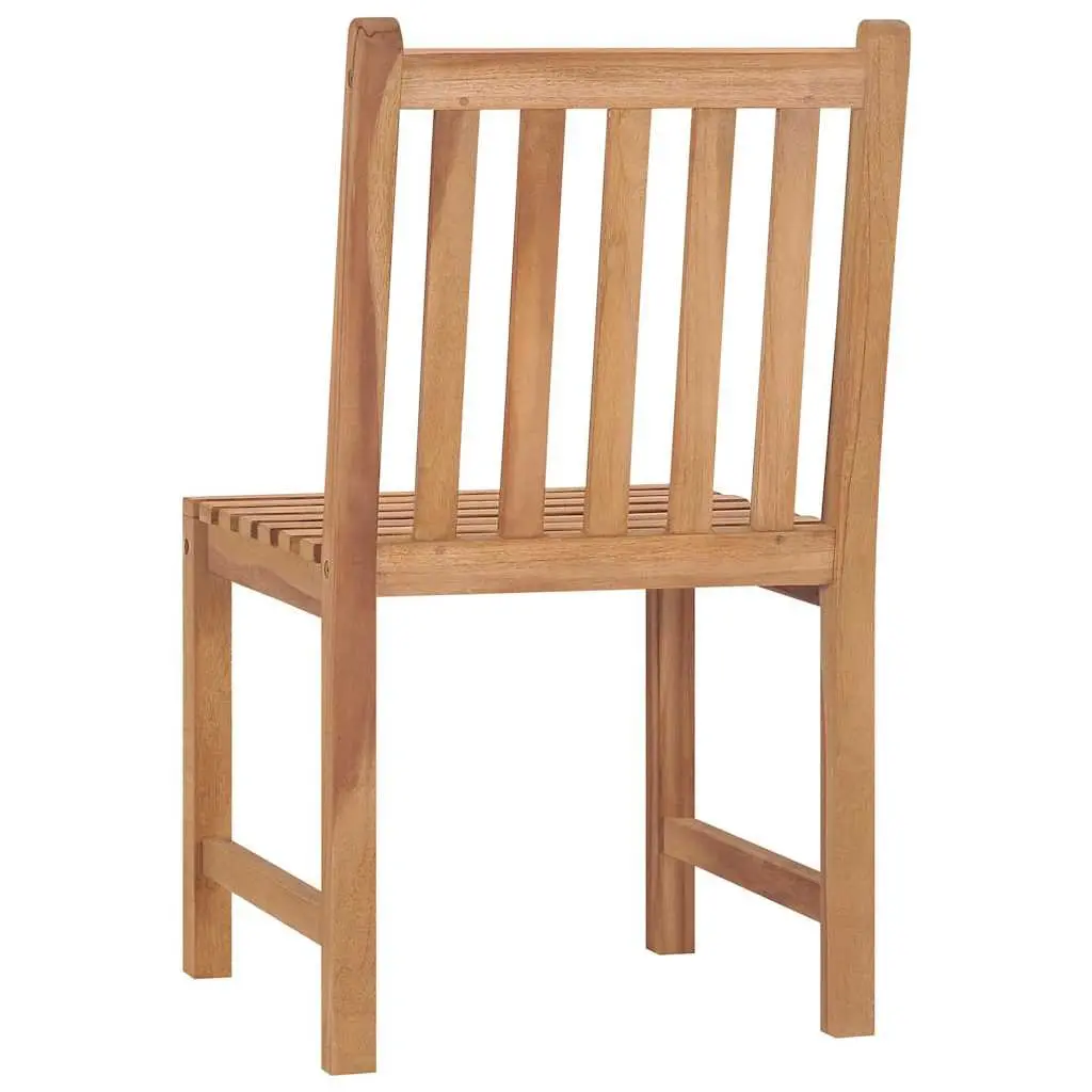 Outdoor Garden Chairs Set 4 Piece Grey Cushions Teak Wood Patio Seating
