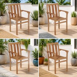 Enhance Your Outdoor Space with Stackable Chairs - 4 Pack