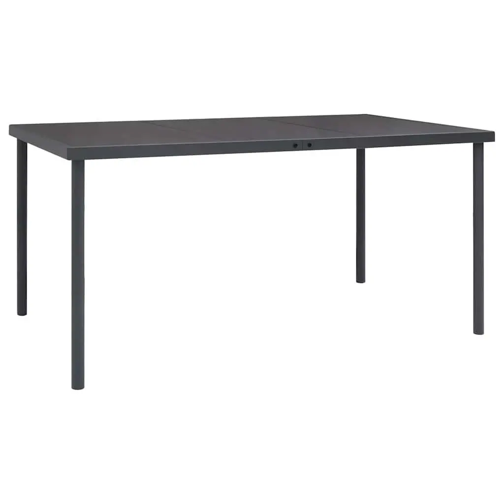 5 Piece Outdoor Dining Set Steel Frame Anthracite Easy to Clean Textilene Chairs