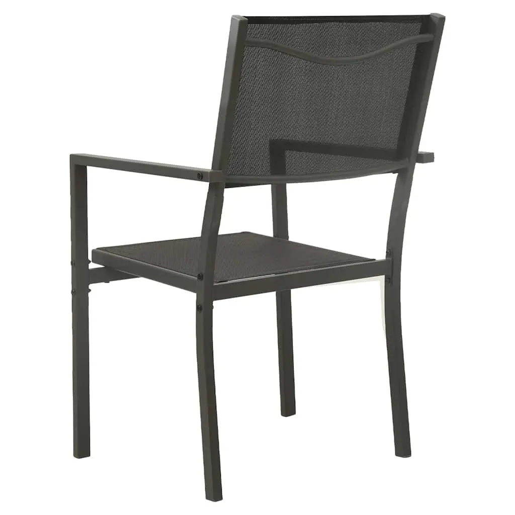 Outdoor Dining Set 5 Piece Steel Frame Table Chairs Garden Patio Furniture