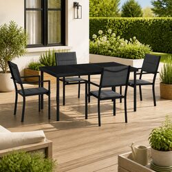 Elevate Your Patio with a 5-Piece Anthracite Dining Set