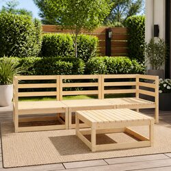 Transform Your Outdoor Space with This 4 Piece Lounge Set