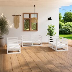Stylish White Outdoor Lounge Set for Your Garden