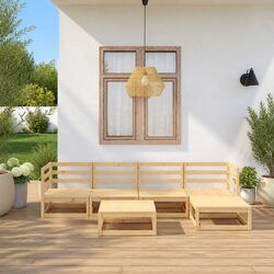 Upgrade Your Outdoor Space with 6 Piece Lounge Set in Brown