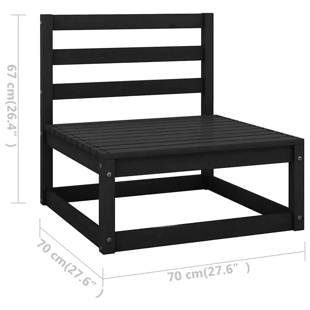 Garden Lounge Set 4 Piece Outdoor Furniture with Cushions Black Modular