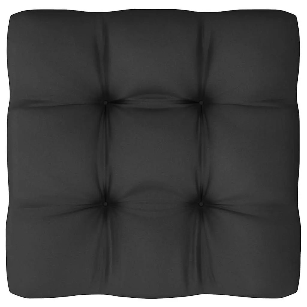 7 Piece Outdoor Garden Lounge Set with Cushions Solid Pinewood Black Patio Furniture