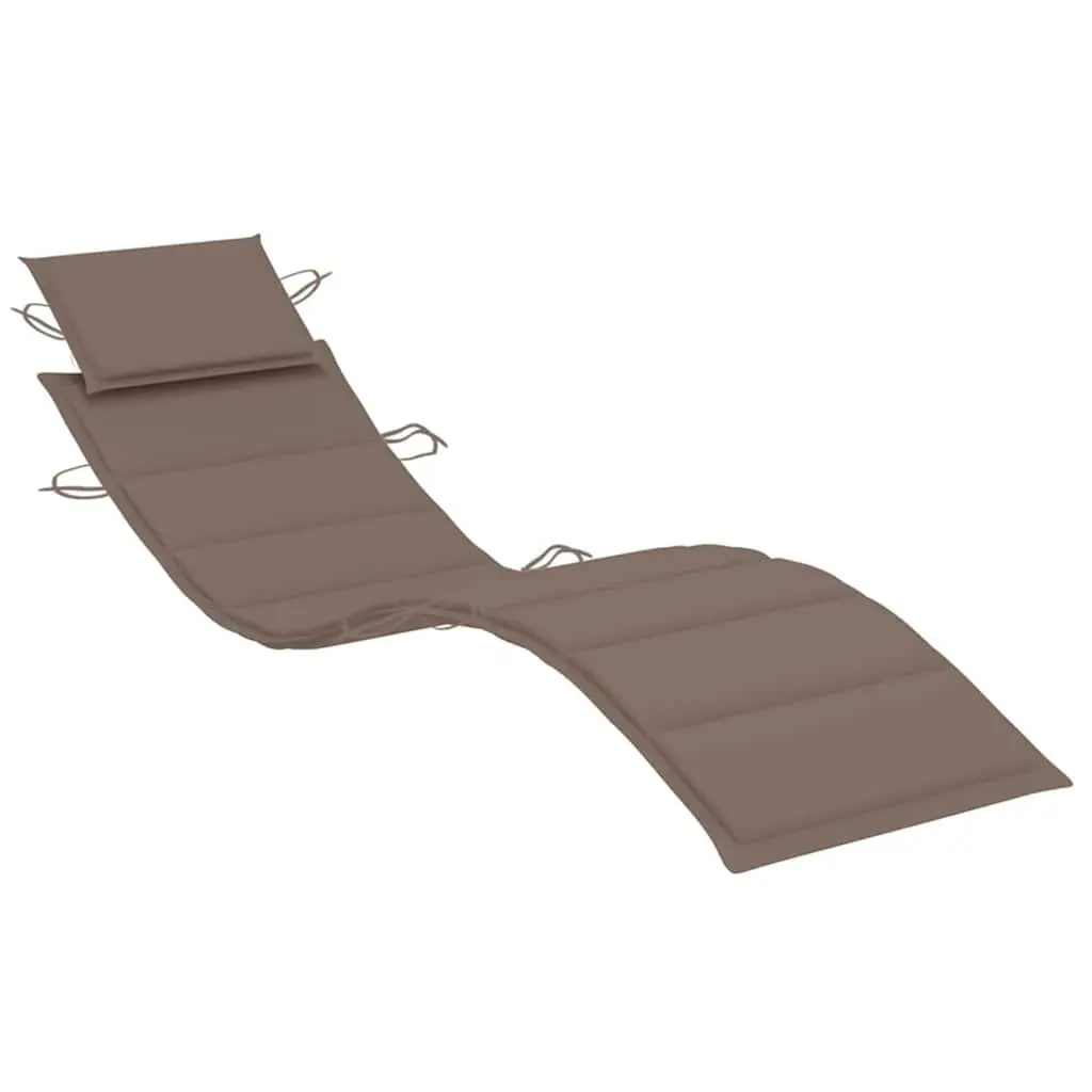 Sun Loungers Set 2 pcs with Side Table and Cushions Solid Acacia Wood Outdoor