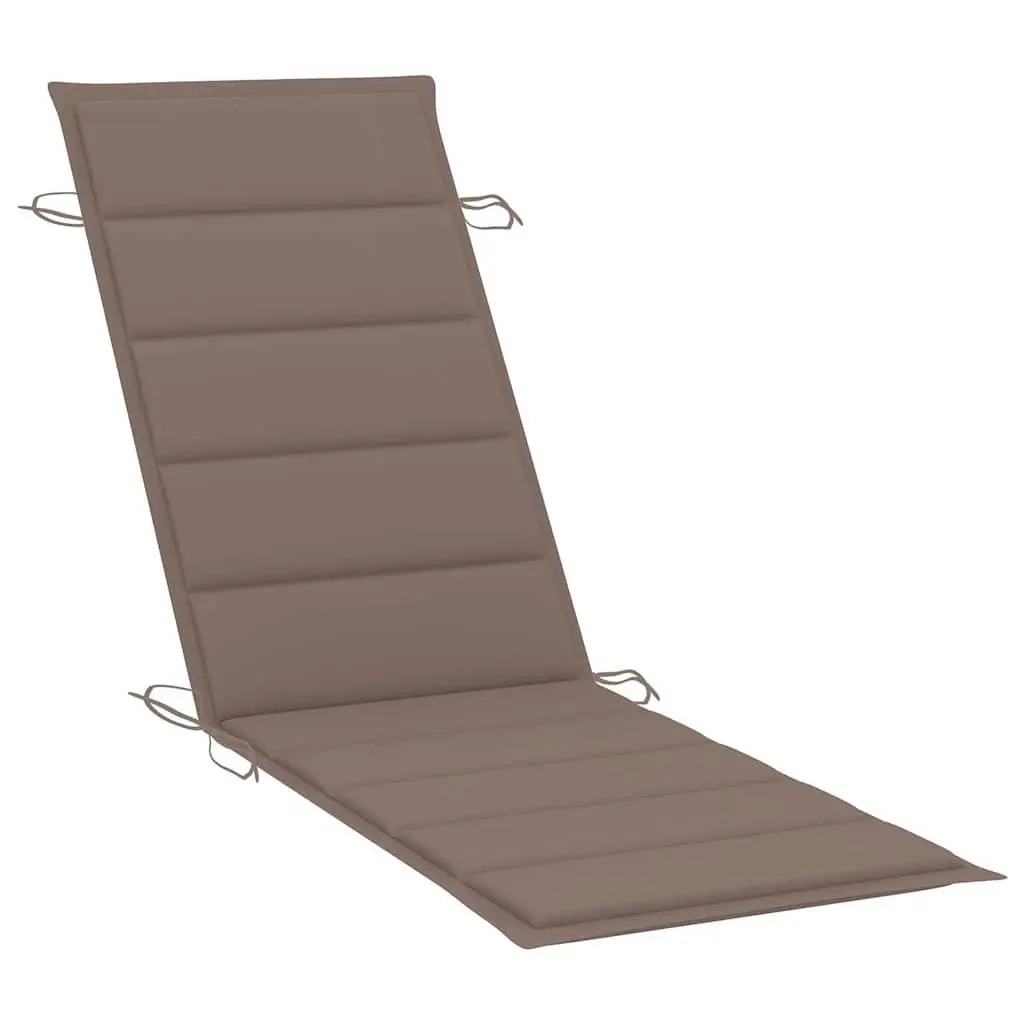 Sun Loungers Set 2 pcs with Side Table and Cushions Solid Acacia Wood Outdoor