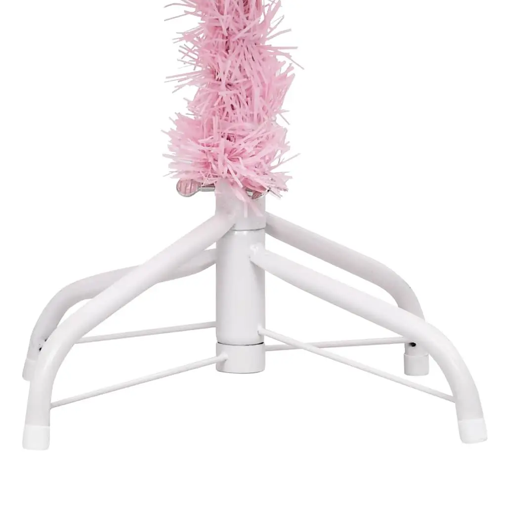 Artificial Christmas Tree 150cm Pre-lit LED Lights Pink with Stand