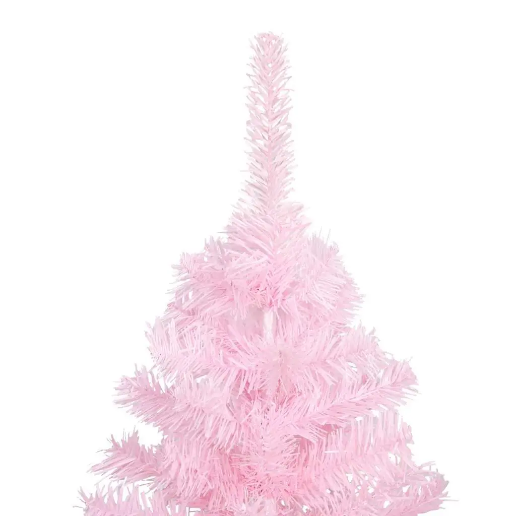 Pink Artificial Christmas Tree 180cm Pre-lit LED Lights with Stand Holiday Decor