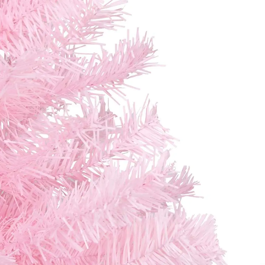 Artificial Christmas Tree 210cm Pre-lit LED Pink Indoor Holiday Decoration