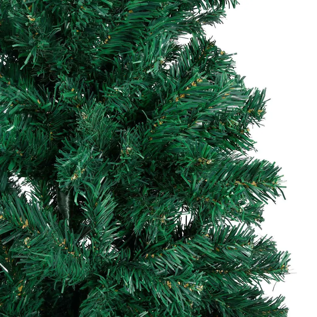 Artificial Christmas Tree 240cm Green Pre-lit with Extra Thick Branches Adjustable LED Lights