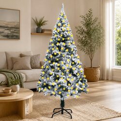 Green 210cm Pre-lit Christmas Tree for Holiday Cheer