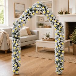 Green Christmas Garland with LED Lights to Enhance Your Home