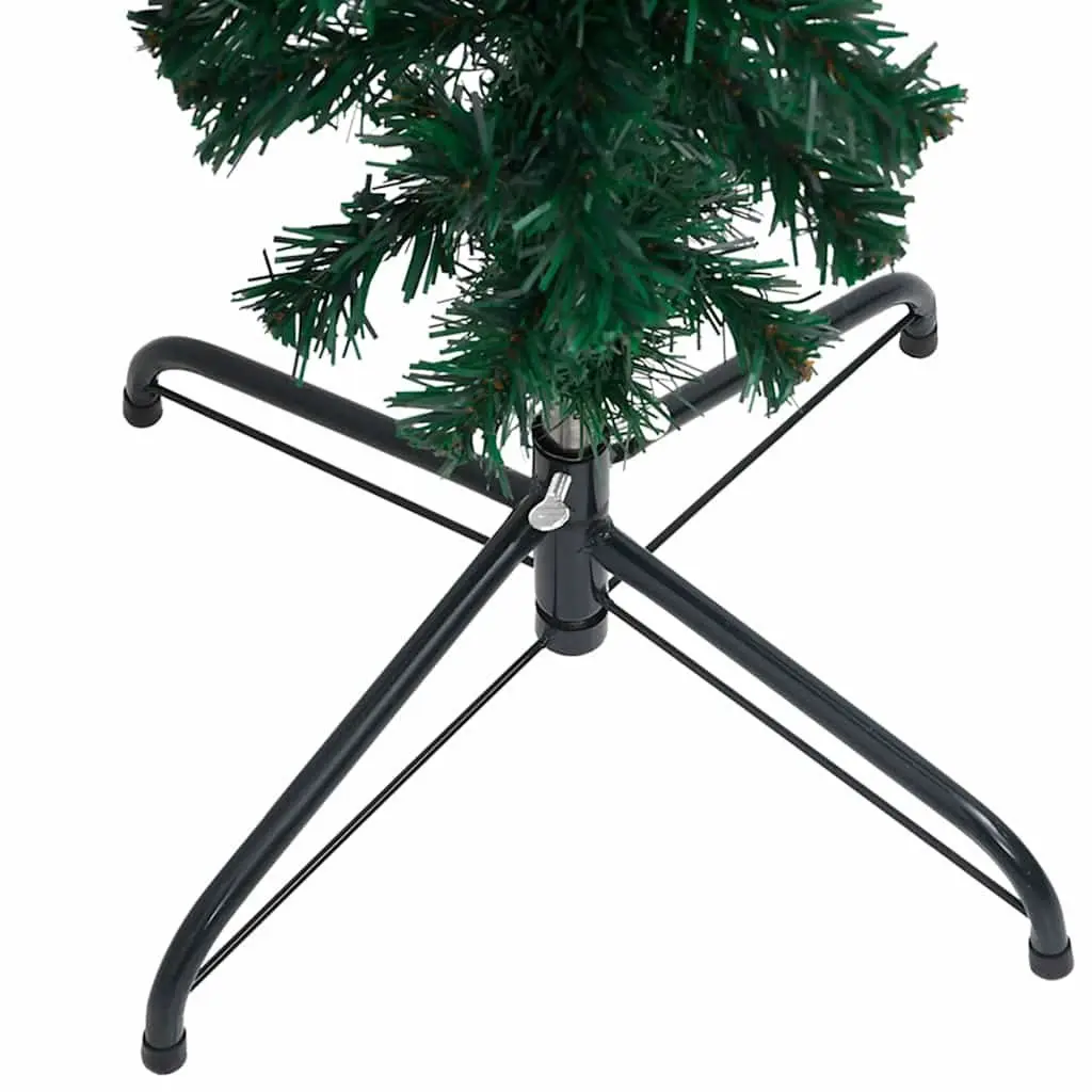 Upside-Down Artificial Christmas Tree 150cm Green Pre-Lit Adjustable Branches