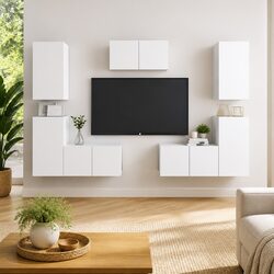 Elevate Your Living Space with a 7-Piece TV Cabinet Set