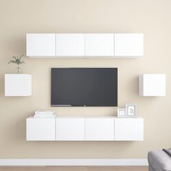 Elegant 6-Piece Wall-Mounted Storage Unit for Your Home