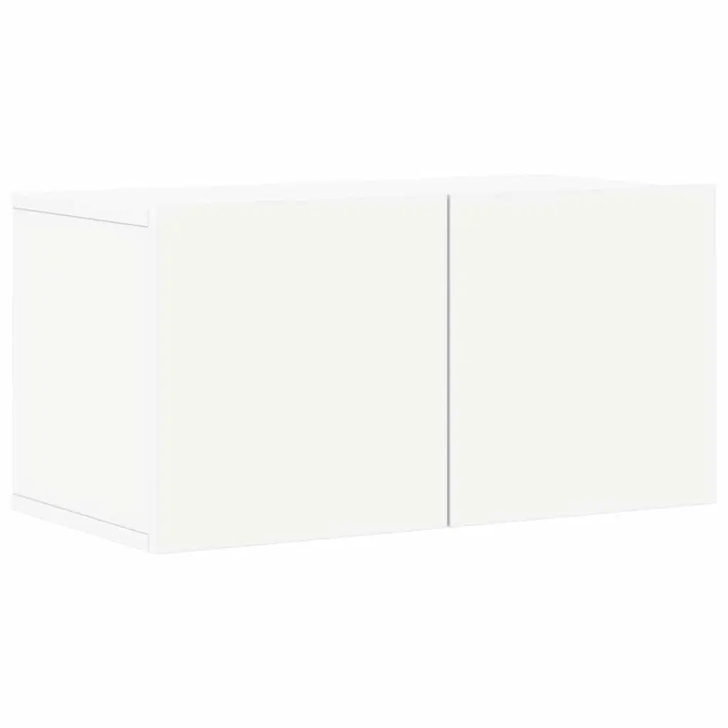 Wall Mounted Storage Unit 6 Piece White Engineered Wood TV Cabinet Set Ample Organization